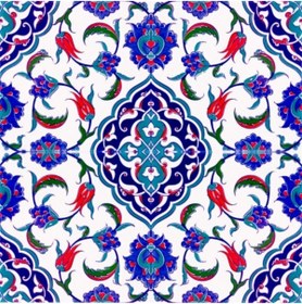 Resim Kütahya Hedef Çini 20*20 Ac44 Çini Karo 1 M2 