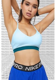 Resim Nike Bra İndy Light Support Sports Kadın Sporcu Sütyeni Mavi Bra Büstiyer Mavi 