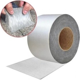 Resim Neler Geldi Neler 5 M x 10 cm Su Geçirmez Çatı Boru Tamir Bandı Alüminyum Folyo Yapıştırıcı Bant 