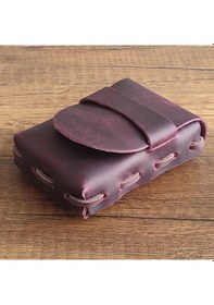 Resim Sumerian Leather Craft Deri Sigara Kılıfı Fuşya 