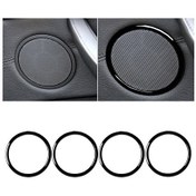 Resim 4 Adet / Set Araba Kapı Korna Halkası Bmw X5 E70 2008-2013 / X6 E71 2009-2014 İçin Dekoratif Etiket, Sol Ve Sağ Sürücü Evrensel Siyah 1 Adet 