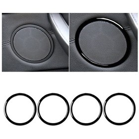 Resim 4 Adet / Set Araba Kapı Korna Halkası Bmw X5 E70 2008-2013 / X6 E71 2009-2014 İçin Dekoratif Etiket, Sol Ve Sağ Sürücü Evrensel Siyah 1 Adet 