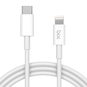 Resim Bix PD Type-C Lightning iPhone Hızlı Beyaz Şarj Kablosu 
