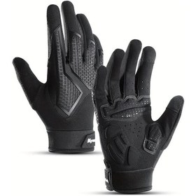 Resim Dashanshop Vilico Akıllı Dokunmatik Bisiklet Eldiveni Nefes Alabilir Siyah Xl Outdoor Spor Siyah 