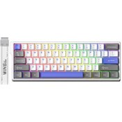 Resim Aula Win60 He Max Manyetik Klavye Rapid Trigger Graywood Swtich 8000hz Rgb Tkl Hot Swap Oyuncu Klavyesi Mavi 