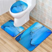 Resim DouranShop Pembe Tarzı Kaymaz Mat Mermer Tuvalet Paspas Zemin Halıları Ev Gereçleri Banyo Halısı Basit Stil Doku Mavi Wc Mat Duş Halısı Için (Yurt Dışından) 