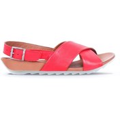Resim Bueno Shoes Kırmızı Deri Kadın Dolgu Topuklu Sandalet 01wj0800 