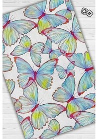 Resim Homshtag Kelebekler Çok Renkli Dekoratif Halı Dokuma Taban Hayvan Baskılı Özel Tasarım Halı Çok Renkli 