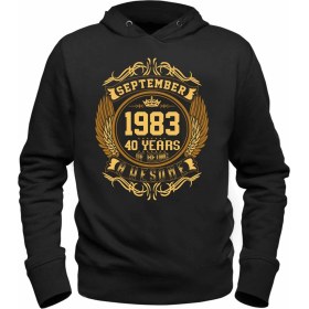 Resim Alfa Tshirt Vintage Gold Awesome Series September 1983 Siyah Sweatshirt 