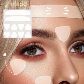 Resim 100 adet Görünmez V-Yüz Kaldırma Stickerları - Çene ve Ağız Köşeleri için Şeffaf Yanak İnceltme Bandı, Hipoalerjenik Yapışkan, Doğal Görünüm için Konturlu Tasarım, Güzellik Artırma | Konturlu Stickerlar | Şeffaf Tasarım, Yüz Kaldırma Bandı 