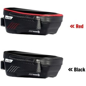 Resim Novahub Siyah/kırmızı 1l Pu, Eva Çanta, 180x105x83mm, 138g, Hafif Yağmura Dayanıklı Kırmızı Renk Kırmızı 