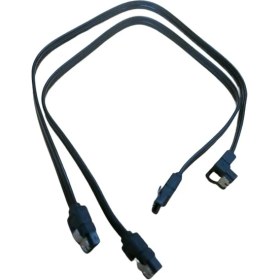 Resim 2&apos;li Sata Iii Kablo 40CM, 6 Gbits, 90° Açılı, 1 Düz ve 1 90 Derece Açılı, Orjinal 