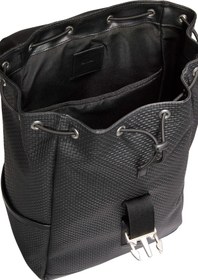 Resim Calvin Klein EMBOSSED WOVEN FLAP BACKPACK Erkek Siyah Sırt Çanta 