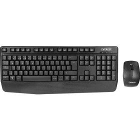 Resim Everest Siyah Q Kablosuz Klavye Mouse Set (KM-973 ) 