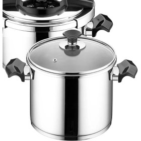 Resim Aryıldız Milano Kanka Düdüklü Tencere Seti - Siyah - 3,5 Lt + 5,5 Lt 