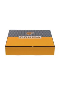 Resim Cohiba Sarı-gri Nokta Desenli Sedir Humidor Puro Kutusu - Tr8784 
