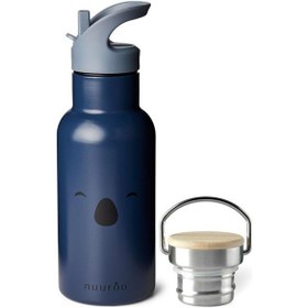 Resim Nuuroo Bertil Pipetli Paslanmaz Çelik Termos Koala Black Iris Lacivert 350 Ml 