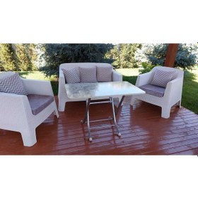 Resim Dekoratif Katlanır Masa Bahçe Ve Çalışma Masası 60 110 Bulut Mermer Diğer 