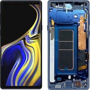 Resim Te Samsung Uyumlu Note 9 N960 Uyumlu Çıtalı A Kalite Lcd Ekran Mavi 