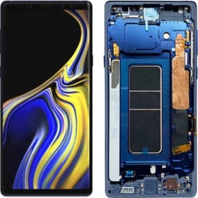 Resim Te Samsung Uyumlu Note 9 N960 Uyumlu Çıtalı A Kalite Lcd Ekran Mavi 