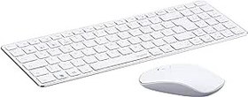 Resim Rapoo 9300M Kablosuz Klavye Fare Seti Kablosuz Masa Seti 1300 DPI Sensör 12 Ay Pil Ömrü Kompakt Almanca Düzeni QWERTZ PC ve Mac - Beyaz 