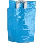 Resim Büküm Saplı Kraft Kağıt Karton Hediye Çanta Poşet Torba Mavi-2 2 x 25'li 25 x 31 CM 