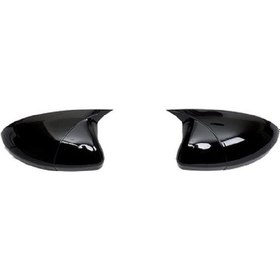 Resim Toyota Corolla E210 2019 2020 2021 2022 2023 2024 Uyumlu Yarasa Batman Ayna Kapağı Takımı Parlak Siyah 