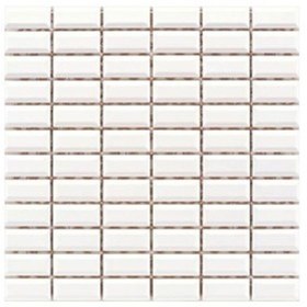 Resim Vitra 2.5x5 Metro Tiles Mozaik Beyaz Parlak Duvar Karosu K5235608 
