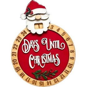 Resim Homyl Yılbaşı Ahşap Advent Takvimi Dekorasyonu Yatak Odası 30cmx23cm 