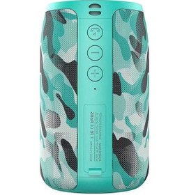 Resim Moly Zealot S32 Mini Bluetooth Hoparlör - Dış Mekan, Derin Taban, Bt/tf Kart/usb/aux Destekli, Camouflage Mavi 