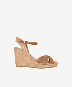 Resim Yargıcı Çapraz Bantlı Dolgu Süet Espadril 26ykay4033x 017 Bej 