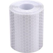 Resim Beyaz 1m 5cm Oto Kamyon Yansıtıcı Rulo Şerit Etiket Kendinden Yapışkanlı Güvenlik Uyarı Bandı 