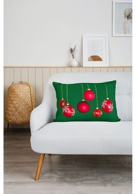 Resim Yılbaşı Noel Desen Baskılı Tv Battaniyeli Opsiyonel Dekoratif Yastık Battaniye 2in1-01 Çok Renkli 