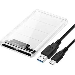 Resim Karokstore 2.5 Sata Type C USB 3.1 USB 3.0 Şeffaf Harici SSD HDD Hard Disk Kutusu 4389 