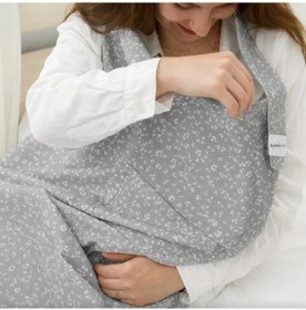Resim Babyjem Cepli Emzirme Önlüğü 323 Gri Çiçek 