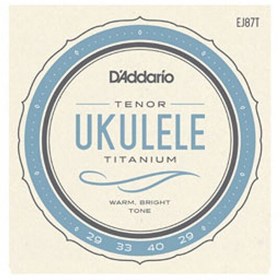 Resim D'Addario EJ87T Titanium Tenor Ukulele Strings Takım Tel Tenor Ukulele Teli 