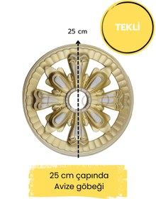 Resim DİECOR Dekoratif Polimer Patina 25 cm Avize Göbeği 