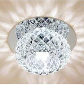 Resim Vkemall Krystallik Giriş Koridor Lambası - Led 3 Renkli Işık Kaynağı, Modern Minimalist Tavan Gömülü Tipi, Demir Ve Cam Malzeme Beyaz 