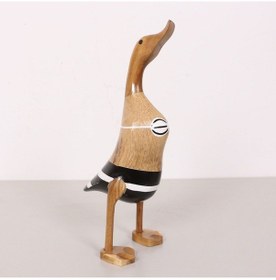 Resim Aşçı Ördek El Oyması Teak Gövde 34x14x13 Cm 