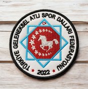 Resim Ex Patch Atlı Spor Dalları Federasyonu Peçi Arması 10 Cm 