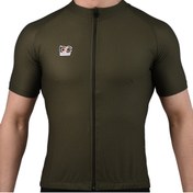 Resim BSCYCLİNG Haki Bisiklet Forması ( Petek Desen, Kısa Kol ) 