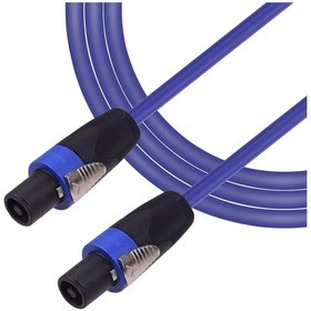 Resim Kangvka 1m Mavi Nl4fc 12awg Ofc Dört Çekirdekli Hoparlör Kablosu - Sahne Mikseri Ve Amfi İçin Ses Bağlantısı 10.1" 