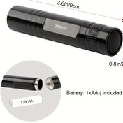 Resim 365nm UV El Feneri Taşınabilir Ultraviyole Mini Fener AA Pil ile 