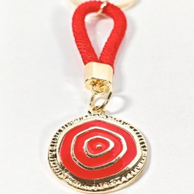 Resim Kırmızı İpli Nazar Boncuğu Detaylı Metal Anahtarlık Canlı, Dikkat Çekici Ve Anlamlı Tasarım Çok Renkli 