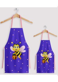 Resim Ays Home Sevimli Arı Anne Çocuk Mutfak Önlüğü Seti 