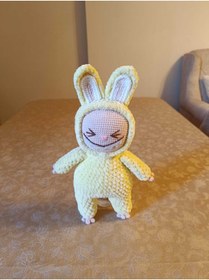 Resim Wanderlust Sevimli Oyun Arkadaşı Labubu Bebek El Yapımı Amigurumi Bebek 25cm 
