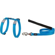 Resim Reddingo Klasik Turkuaz Kedi Göğüs Tasması Ve Uzatma Kombo 12 MM 