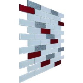 Resim MozaiKristaL Mutfak Tezgah Arası ve Iç Dekorasyon Için Kristal Cam Mozaik. Cam Ölçüsü: 23X73 Mm. File Ölçüsü: 30X30 cm. ( 1 Kutu = 1 m2 Fiyatıdır ) 