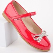 Resim Epaavm - Bıyık Fiyonk Kırmızı Rugan Kız Çocuk Ayakkabı - Onr1516 Kırmızı 