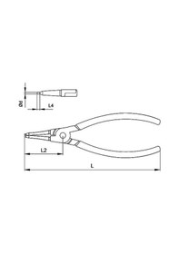 Resim Ceta Form 180 Mm E67-44-0180 Iç Segman Pensesi Düz Uçlu-Yaysız 